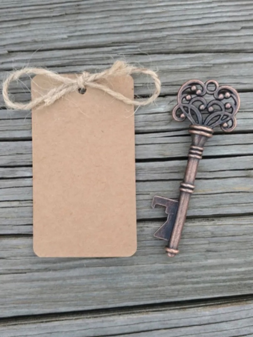 100 Antique Bronze Skeleton Key Bottle Openers, Wedding Favors, gift tags